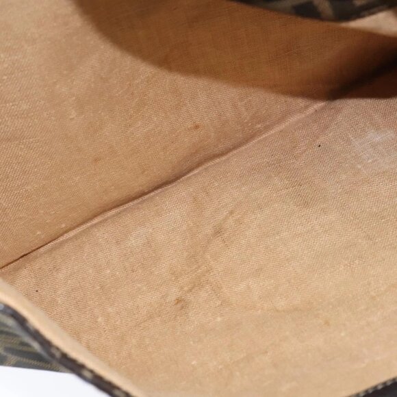 FENDI Zucca Canvas Celeria Shoulder Bag Black Brown Auth 150078 - Picture 13 of 16